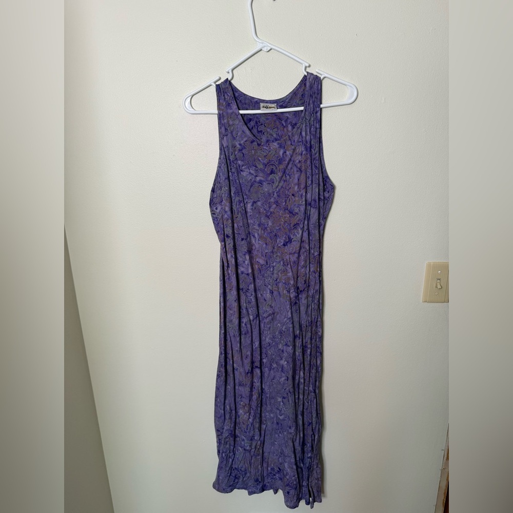 Vintage Violet Sleeveless Maxi Dress
